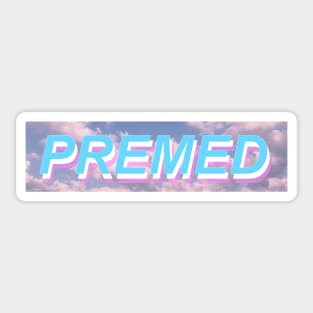 Premed Aesthetic Clouds Background Gift Design Sticker